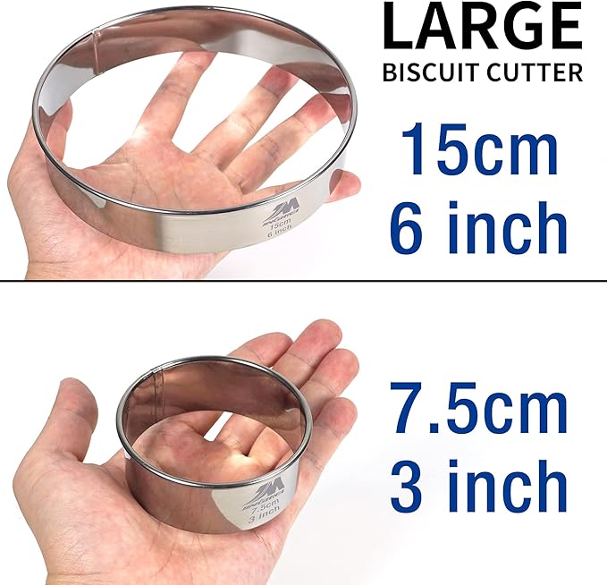 M JNGMEI 6 Pieces Stainless Steel Cookie Biscuit Cutter Set 2'' - Image 3