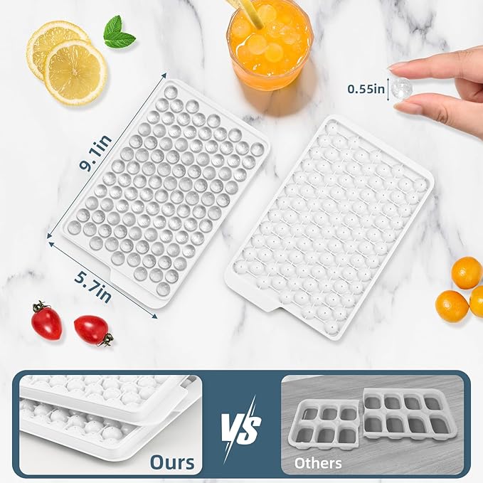 WIBIMEN Mini Ice Cube Trays, 0.55” Tiny Pebble Ice - Image 5