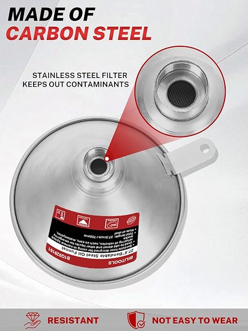 BILITOOLS 26.2" Steel Flexible Oil Funnel - Image 4