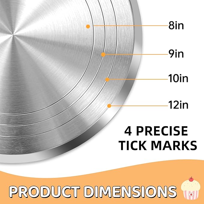 12-Inch Aluminum Alloy Cake Turntable - Image 4