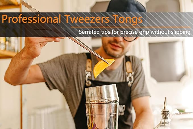 JETKONG 6 Pcs Cooking Tweezer Tongs, Professional Chef Tweezers - Image 7