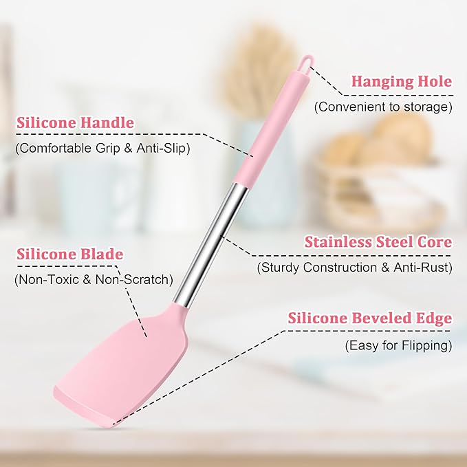 TeamFar Cooking Utensils Set, Heatproof & Healthy, Nonstick & Easy Clean - Image 3