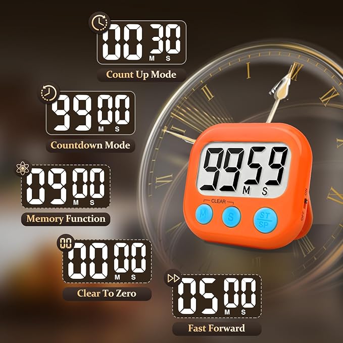 24 Pack Digital Kitchen Timer Small Classroom Timers - Image 7