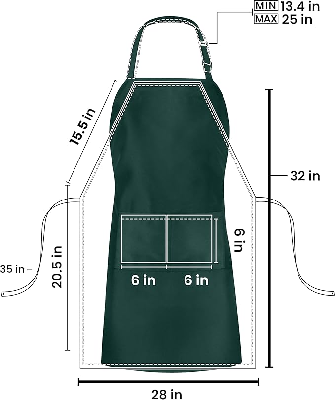 Utopia Kitchen 10 Pack Bib Apron Adjustable - Image 2