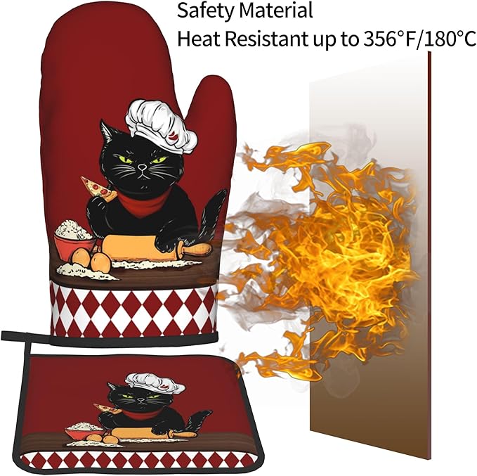 Cat Pot Holders and Oven Mitts - Image 5