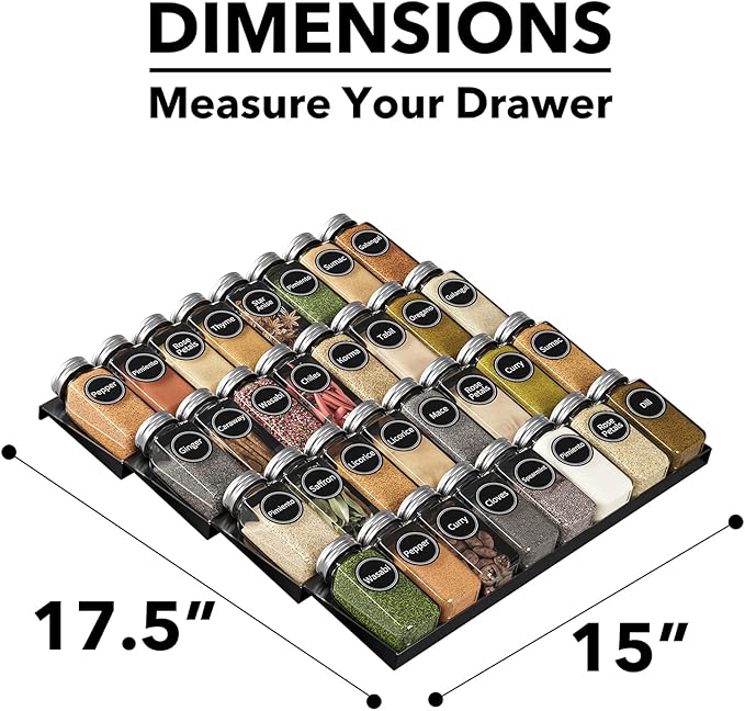 SpaceAid Spice Drawer Organizer - Image 4