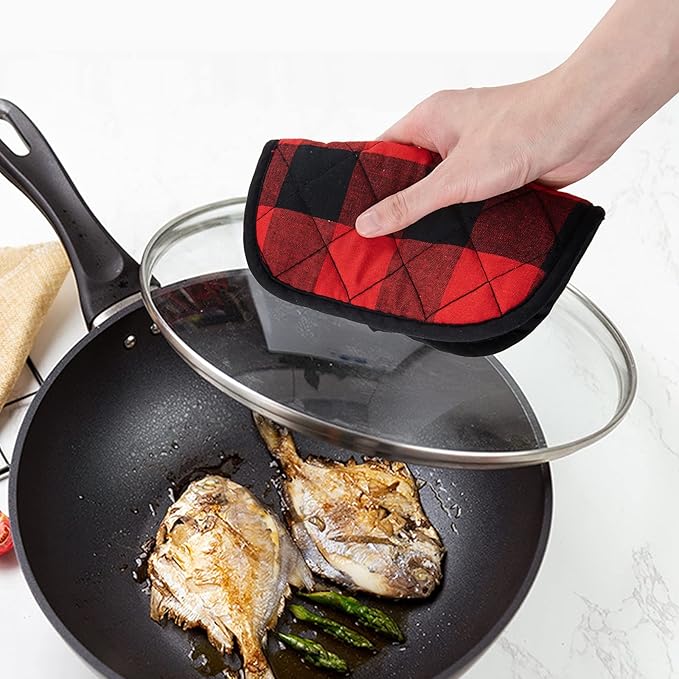 Joyhalo 4 Pack Pot Holders for Kitchen, Cotton Oven Holder - Image 7