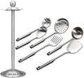 Kitchen Utensil Set – 6 Piece Stainless Steel Cooking Utensils by GXONEHomeKitchen