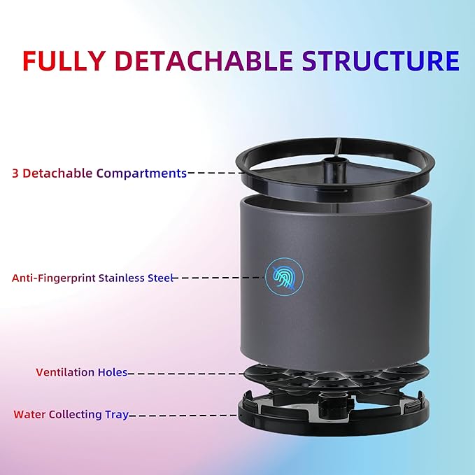 LIBODOUR Silverware Organizer Kitchen Utensil Holder 360°Rotating - Image 5