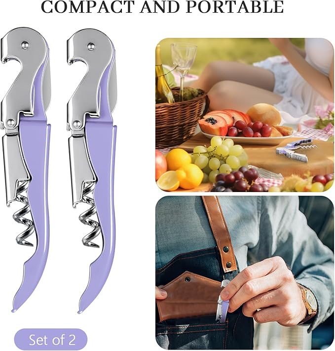 HYZ 2-Pack Wine Opener Waiter Corkscrew, Professional Wine Key - Image 7