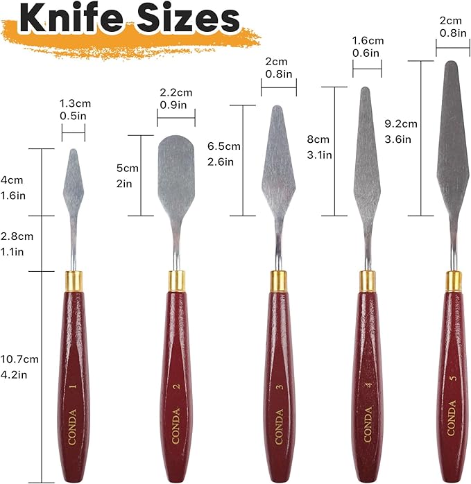 CONDA 5 Pcs Palette Knife Painting - Image 2
