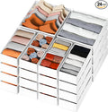 Criusia Drawer Organizer Clothes, 24 Pack Dresser Organizer Bins by Criusia