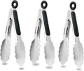 Anaeat 3 Pack 7" Mini Stainless Steel Cooking Tongs by Anaeat