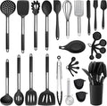 Silicone Kitchen Utensils Set, E-far 30-Piece Cooking Utensils Set by E-far