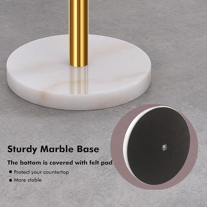 Gold Paper Towel Holder Countertop, - Image 3