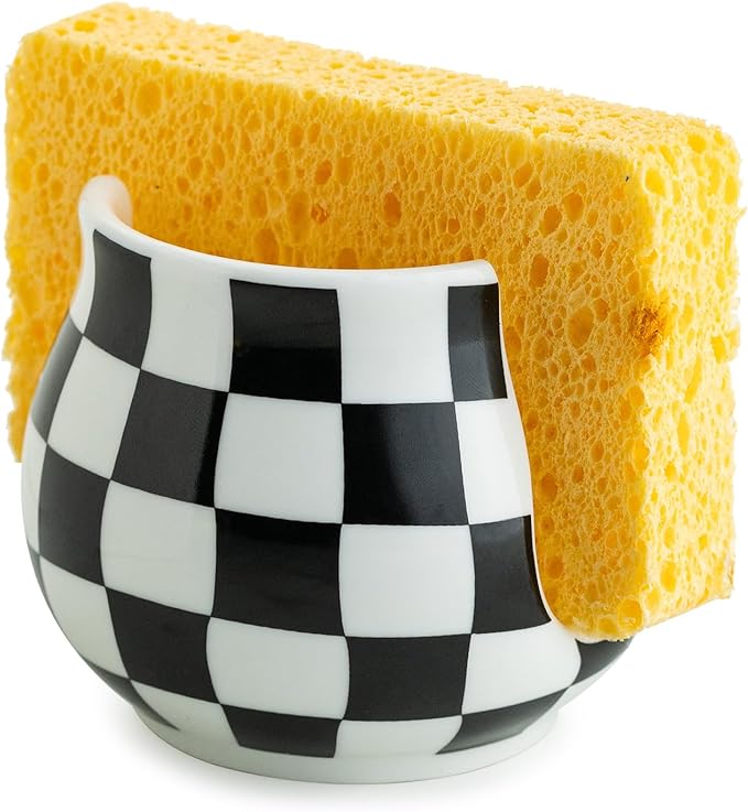 Zoeeker Checkered Sponge Holder by LAUCHUH