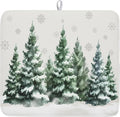 Christmas Dish Drying Mat 16x18 Inch Xmas Forest Tree Absorbent Dish Drainer by Kawani