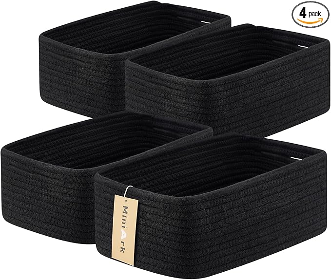 MiniArk Small Storage Baskets for Organizing | Closet Organizer Bins | Shelf by MiniArkStorageBasketsHome