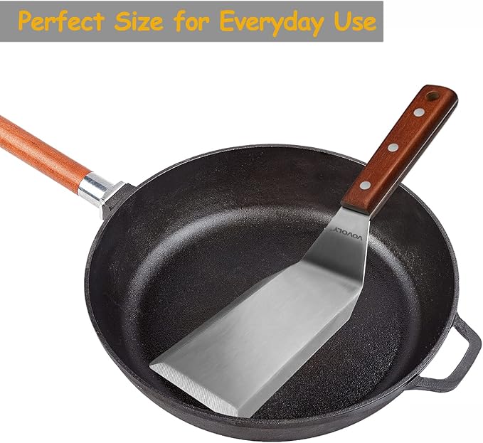 Professional Metal Spatula for Cast Iron Skillets and Flat Top Grills, Full - Image 6