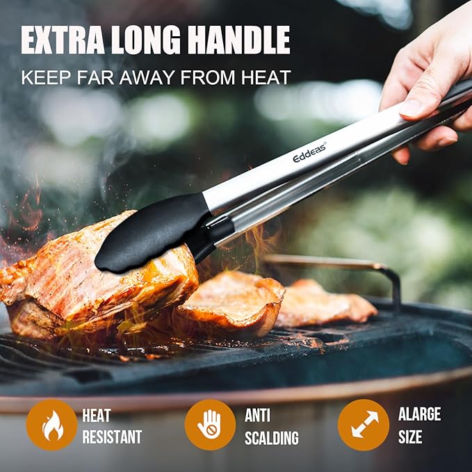 17 & 12 Inch Extra Long Kitchen Tongs - Image 2
