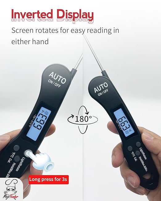 Instant Read Meat Thermometer, 1.2s Fast Read, ±1°F Accuracy, -58°F to 572°F - Image 6