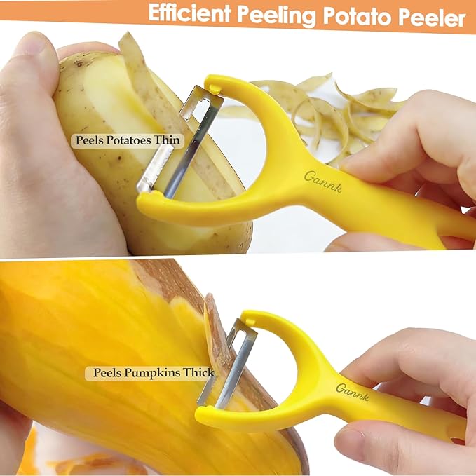 GANNK Vegetable Potato Peelers for Kitchen, Y Peeler for Apple Fruit Carrot - Image 2