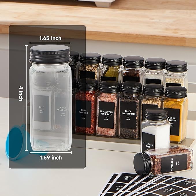 Skiileor 25 Pcs Spice Jars - Image 2