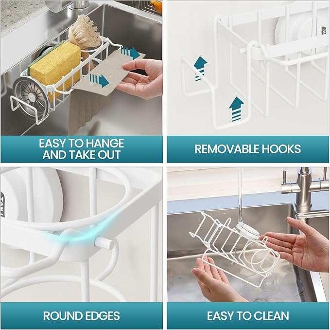 TAILI 4-in-1 Sponge Holder for Kitchen Sink - Image 5