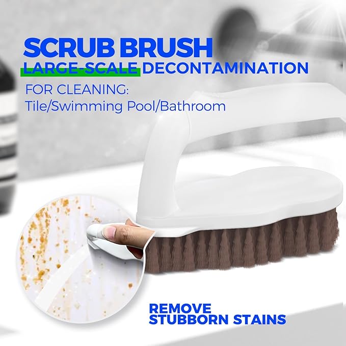Holikme 7 Pack Deep Cleaning Brush Set, Scrub Brush, Grout Brush, Pool Brush - Image 2