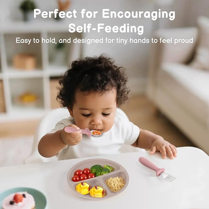 Eascrozn Toddler Spoons and Forks Set, 6 Pack Kids Silverware - Image 4