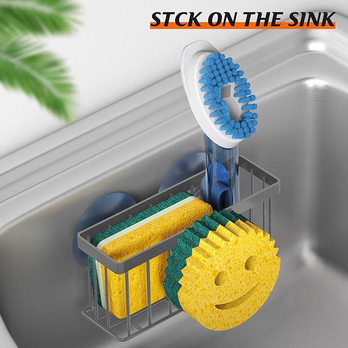MURLONG Sponge Holder Smiley Face, Sink Caddy - Image 5