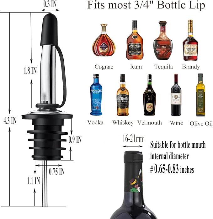 Pafusen 24 Pack Stainless Steel Speed Pourers Spouts - Image 4