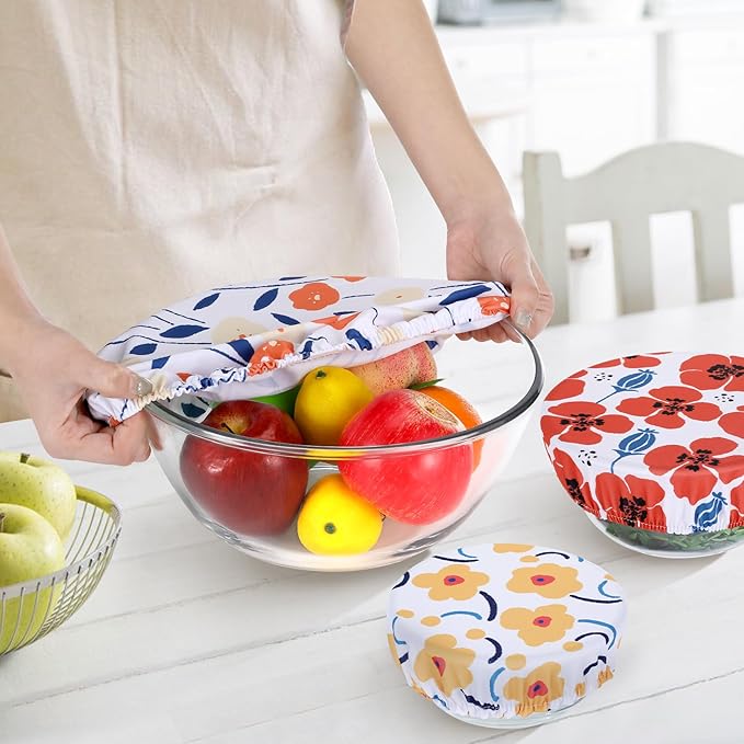 5 Pieces Bowl Covers Reusable, 5 Size Stretch Cloth Covers - Image 3