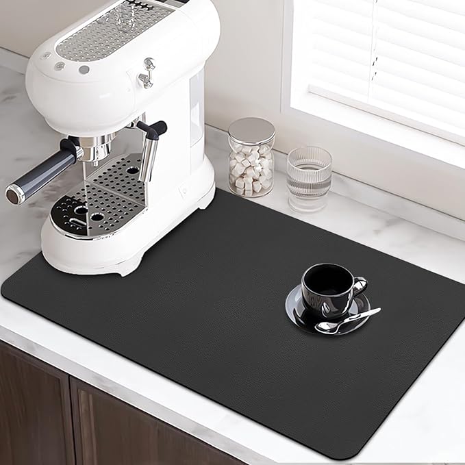 LOPNUR Kitchen Dish Drying Mat, Diatomite Coffee Mat, Super Absorbent Dish - Image 2