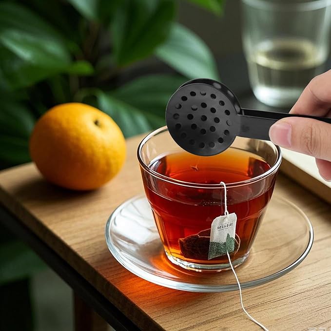 Tea Bag Squeezer Tongs, Stainless Steel Teabag Strainer Dispenser Gripper - Image 5