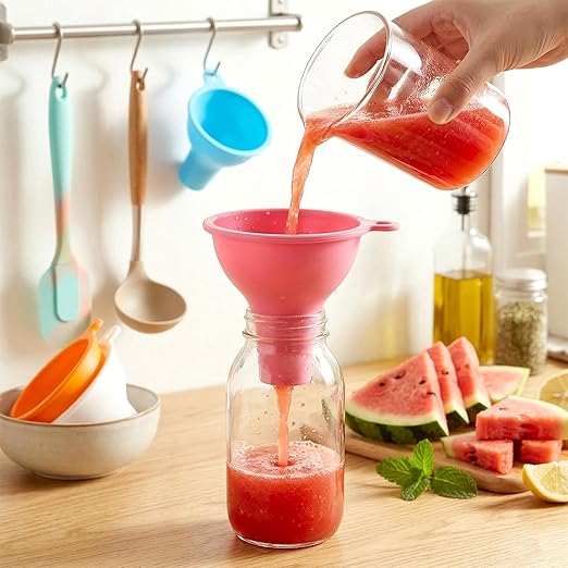 4 Pack Silicone Funnel, 3 Inch Wide Mouth Funnel - Image 6