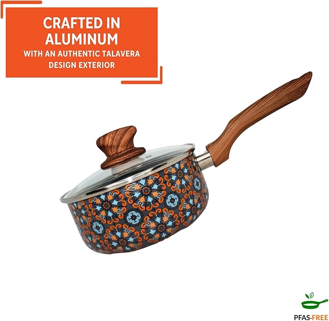 IMUSA 1.5 Quarts Talavera Nonstick Saucepan - Image 3