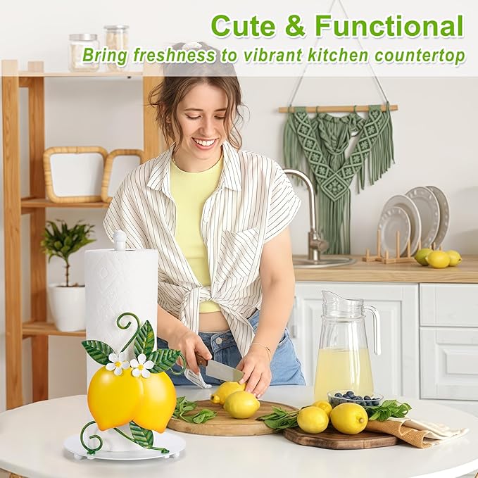 Lemon Paper Towel Roll Holder Countertop - Image 5