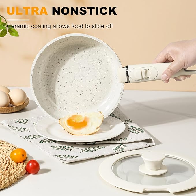 20-Piece Ceramic Nonstick Cookware Set – Induction Compatible, Non-Toxic Pots & - Image 4