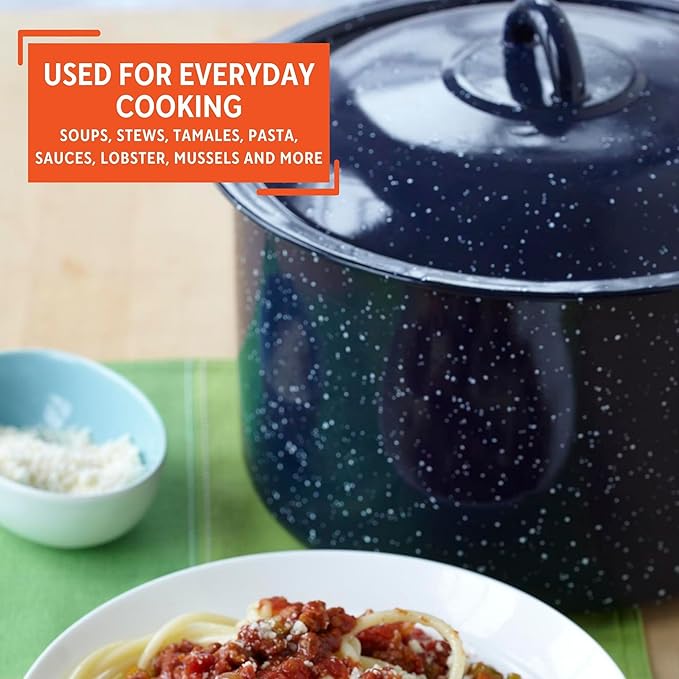 IMUSA USA C20666-1062810W Speckled Enamel Stock Pot - Image 6