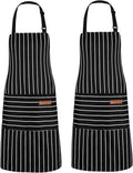 2Pack Adjustable Kitchen Apron for Women Men by ZAIORD