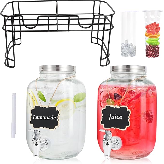 1 Gallon Glass Drink Dispensers - Image 9