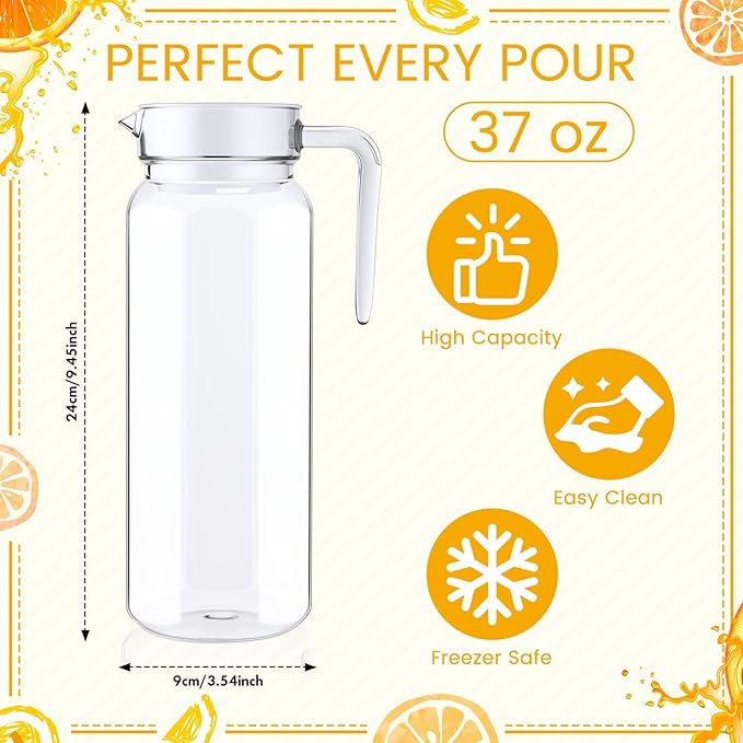 Didaey 4 Pcs Acrylic Water Pitcher - Image 2