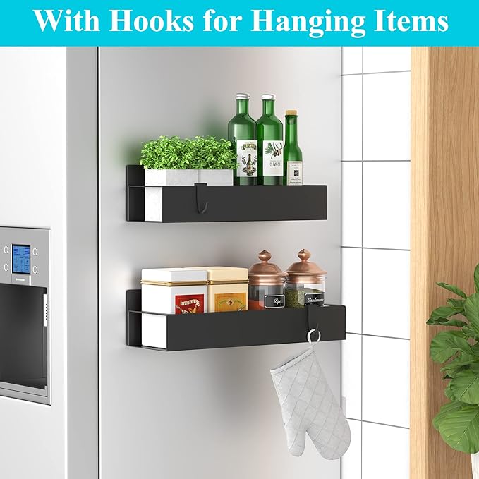 HuggieGems 2 Pack Magnetic Spice Storage Rack Organizer - Image 2