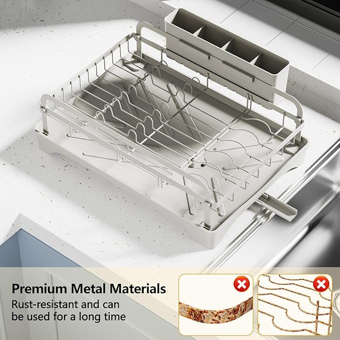 LIYI Dish Rack - Dish Racks for Kitchen Counter, Kitchen Dish Drying Rack - Image 4
