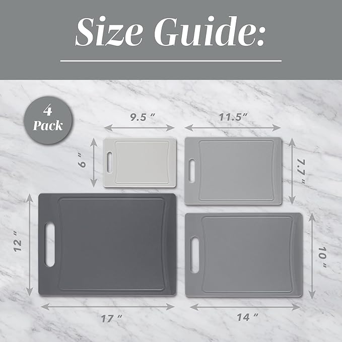 COOK WITH COLOR Non-Slip Cutting Board Set – Kitchen Essentials with Easy Grip - Image 5