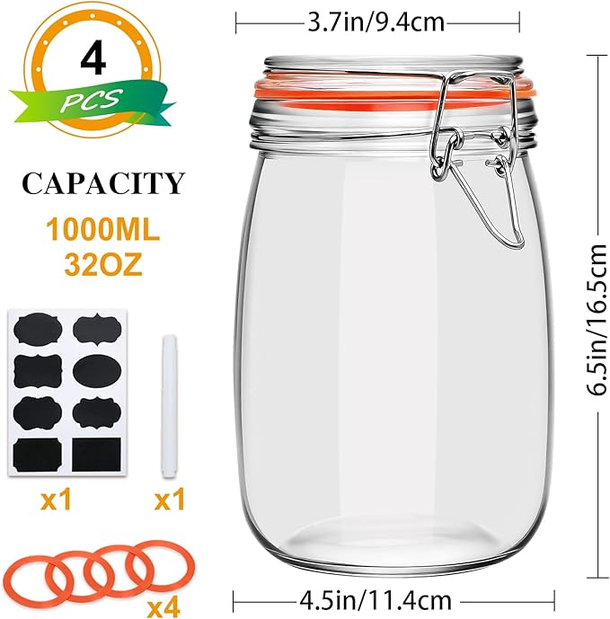32 oz Wide Mouth Mason Jars - Image 2