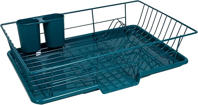 Sweet Home Collection Space-Saving 3-Piece Dish Drainer Rack Set: Efficient by SweetHomeCollection