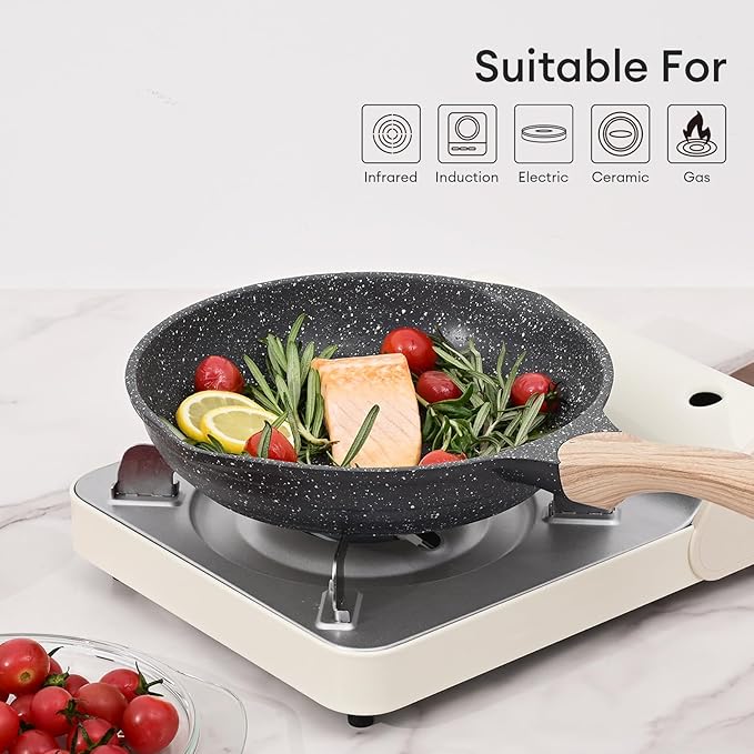 JEETEE Non Stick Frying Pan Set, Frying Pans Nonstick, Omelette Skillet - Image 7