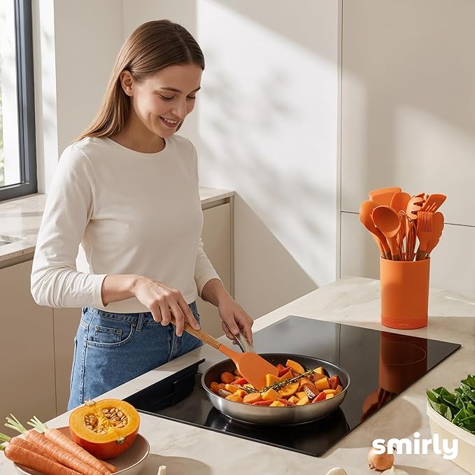 Silicone Kitchen Utensils Set & Holder: Cooking Utensils Set - Image 8